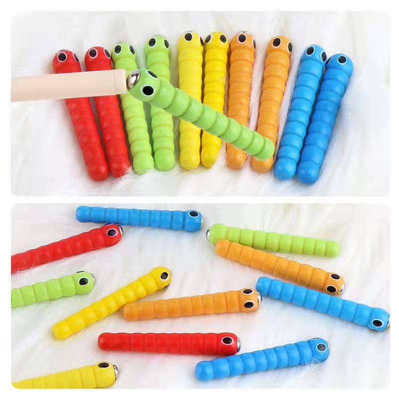 Woodworking For Kids - Montessori Educational Wooden Toys Wand Worms
