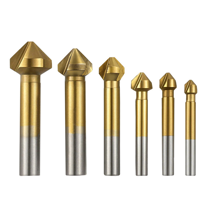 Woodworking Router - 6Pcs 3-Flute Titanium Coated 90 Degree