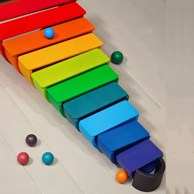 Wooden Rainbow Block Colorful  - Woodworking For Kids recension och pris