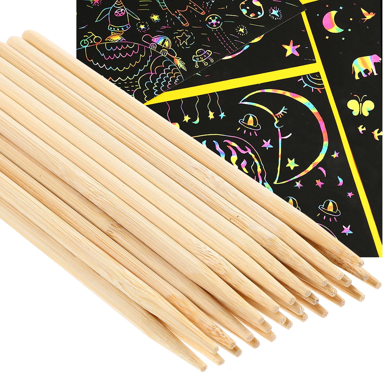 30pcs Scratch Bamboo Pens Wax  - Woodworking For Kids recension och pris