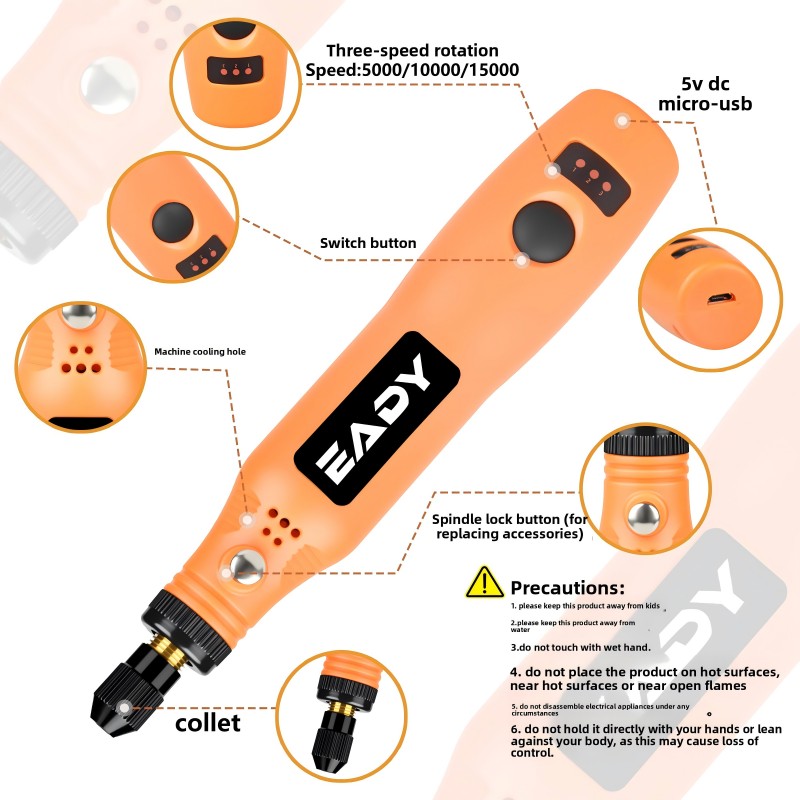 USB Cordless Rotary Tool Kit – - Woodworking Project recension och pris