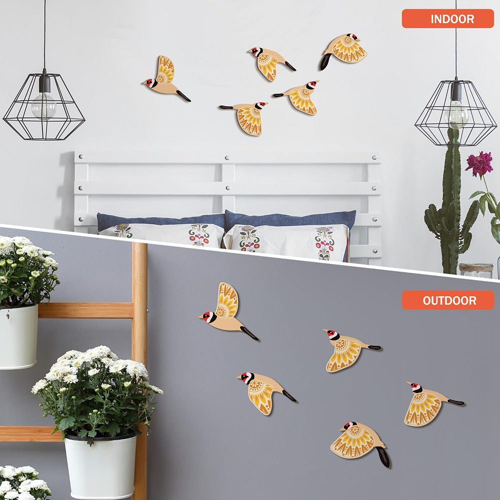 5 Bird Folk Art Wall Hangings, - Woodworking Gifts recension och pris