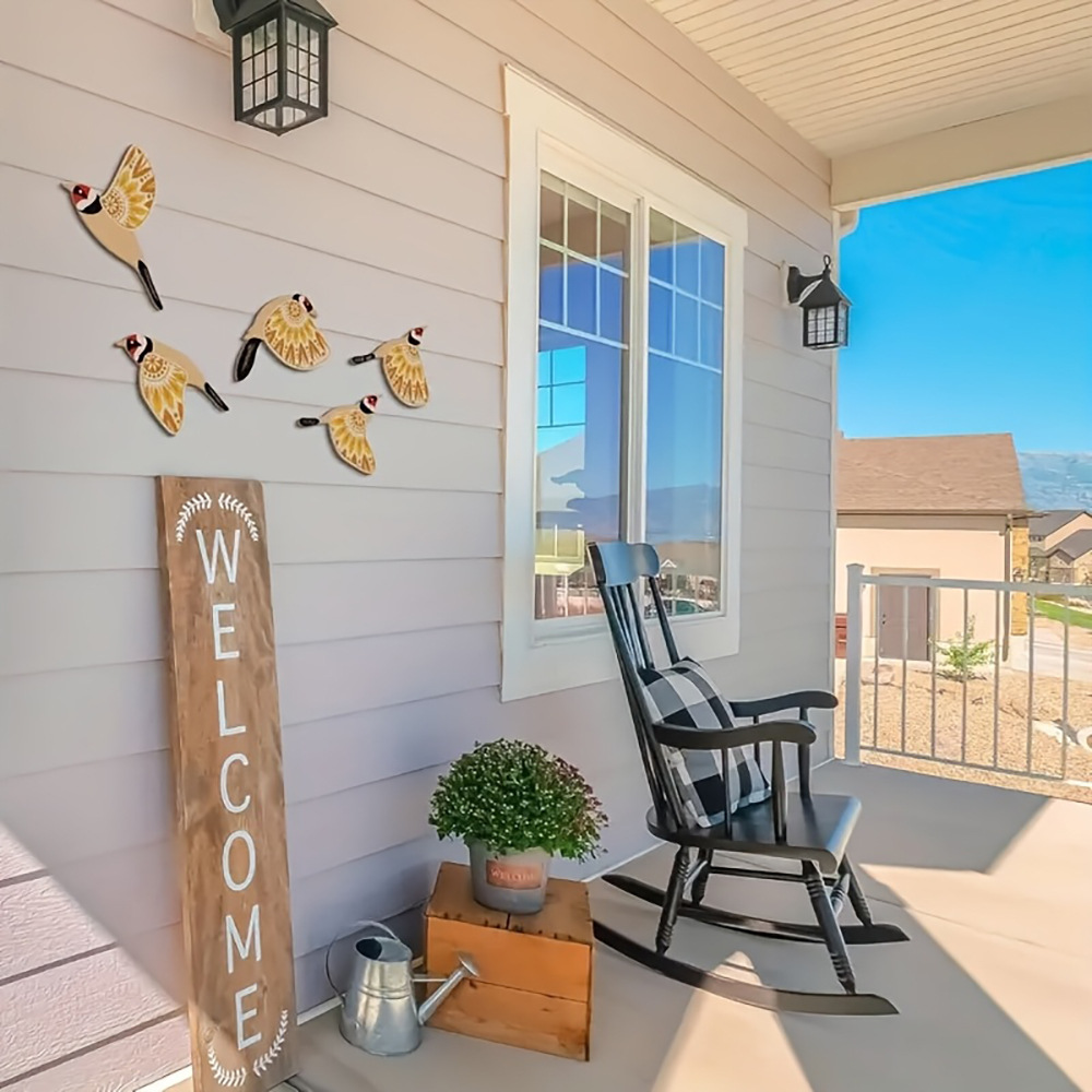 5 Bird Folk Art Wall Hangings, - Woodworking Gifts recension och pris