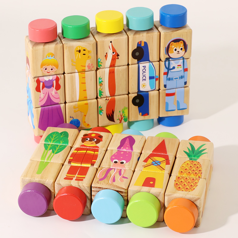1pcs Baby Wooden Rotating Anim - Woodworking For Kids recension och pris