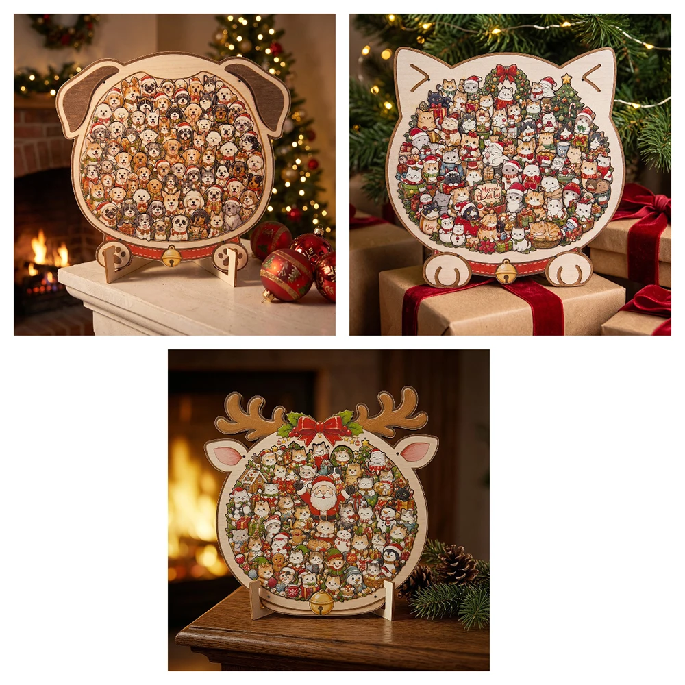Animal Shaped Christmas Wooden - Woodworking Jigsaw recension och pris