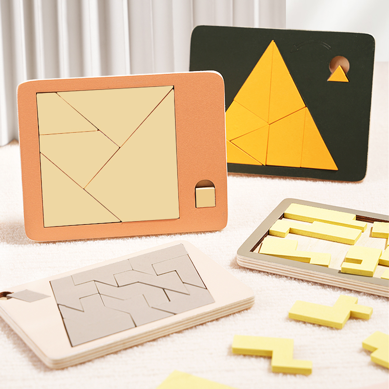 Wooden Geometric Puzzles Chall - Woodworking Jigsaw recension och pris
