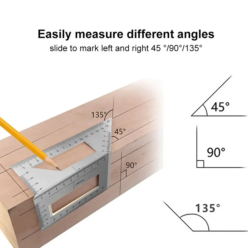 Multifunctional Angle Ruler 45 - Woodworking Marking Gauge recension och pris